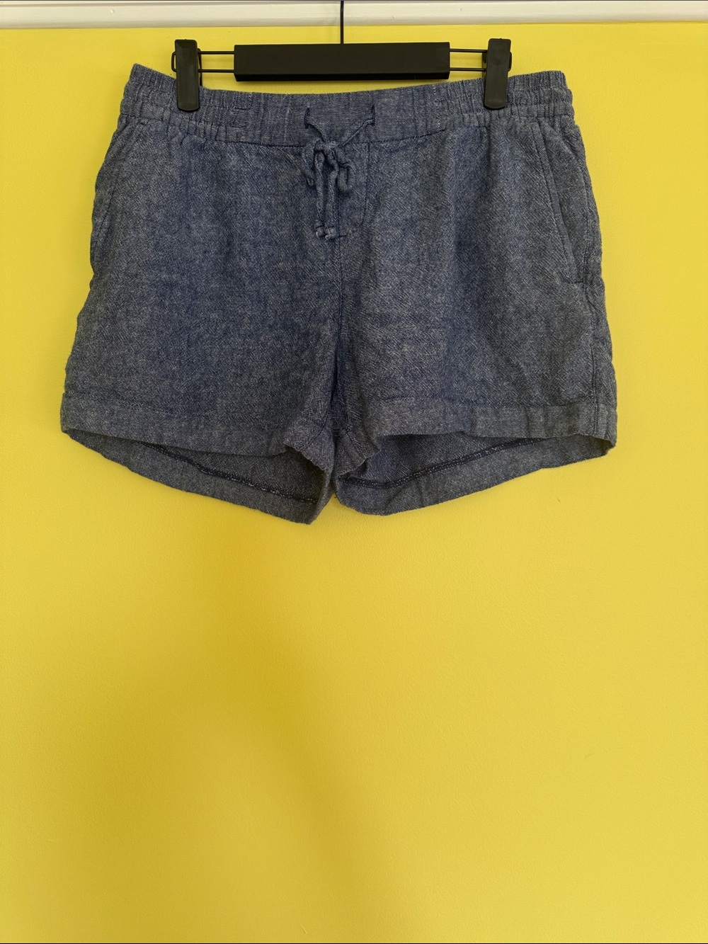 Old Navy Blue Linen-Blend Drawstring Athletic Shorts